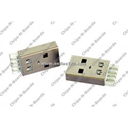 USB Standard-A Plug Connector - Cable Mount
