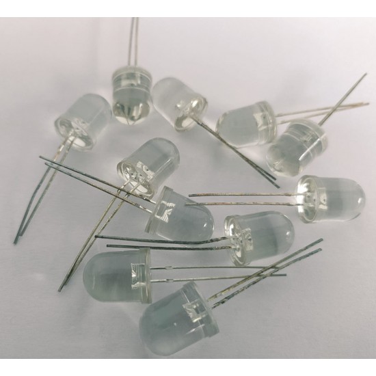 LED -10mm Round Shape Clear - pack of 5Pcs