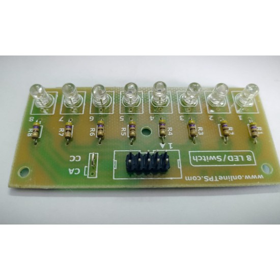 8x LED Array Module - Common Anode Configuration for High-Brightness Display