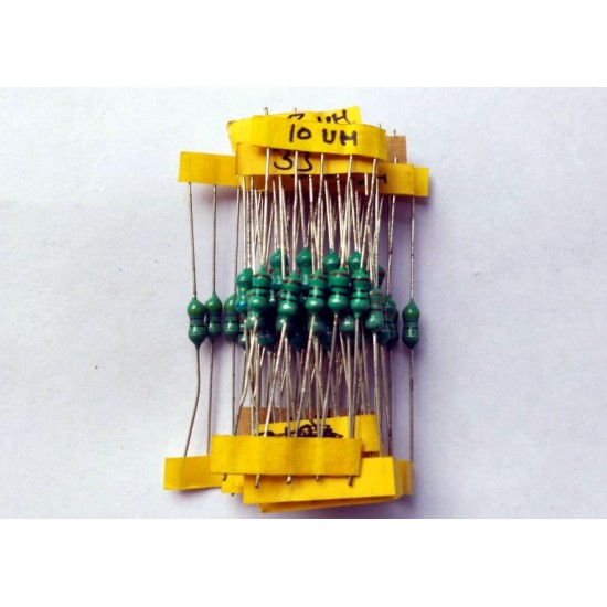 Mixed Inductor Pack of - 60 pcs - 5 Pcs Each of - 1uh  1Mh  10uh  33uh  39uh  47uh  82uh  100uh  2.7uh  3.3uh  4.7uh  6.8uh