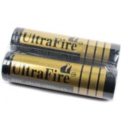 Ultrafire 3.7V 6000mAh BRC 18650 Lithium Ion Battery Pack of 2Pcs