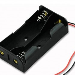 18650 Double Cell Lithium Battery Holder - for 3.7V li-ion Plastic case