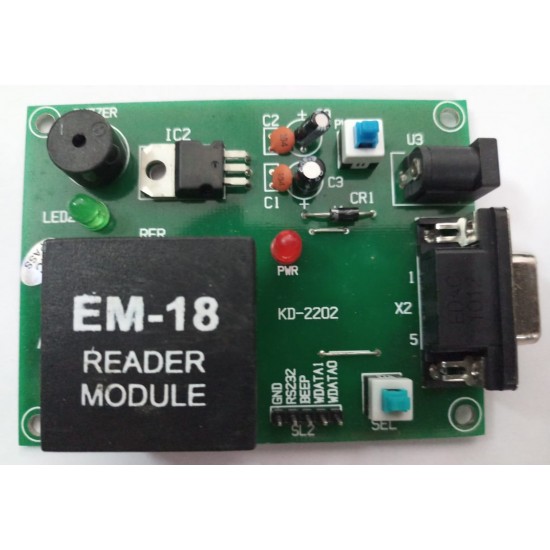 RFID Reader Board -EM-18 with Serial-RS232 out