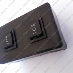 Switch Box for 2 DPDT Switches (switches not included)