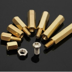 Hexagonal Brass-Metal Spacer M3 - Pack of 5pcs