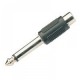 RCA Socket to 6.3mm Mono Plug Adapter