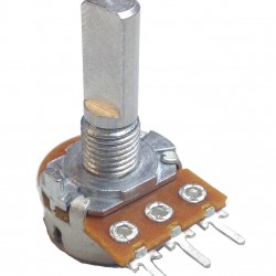 Rotary Potentiometer - Single Deck, Metal Shaft Variable Resistance High-Quality Potentiometer for Electronics Projects, Audio Systems, and Instrumentation