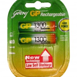 Godrej GP AA 1300mAh NiMh Rechargeable Battery Cell Pack of 2