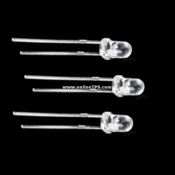 LED 3mm Clear Round Shape Bright LED 10 Pc Pack Light Emitting Diode 