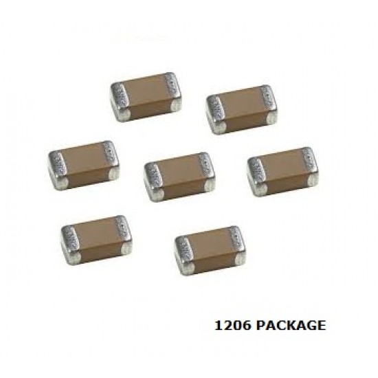 SMD Ceramic Capacitor Pack of 10 Pcs 1206 Package